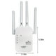 thumbnail image 3 of Amplificador de señal extensor WiFi | Repetidor de Internet inalámbrico 2.4GHz IEEE802.11b/g/n | Cobertura de largo alcance | Puerto Ethernet | Configuración de WPS | 300Mbps | Compatibilidad, 3 of 8