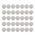 thumbnail image 1 of GAXIRE 50 piezas de accesorios de joyería DIY, colgantes de bola de alambre de hierro hueco, pendientes de bola de linterna de cuentas, colgante para mujeres, tamaño plateado 18MM, 1 of 7
