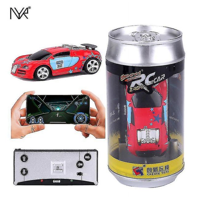 Ny 1:58 Mini Rc Car Battery Operated Racing Car Cans Package Machine Drift-Buggy Bluetooth Radio Controlled Toy Gift For Kids