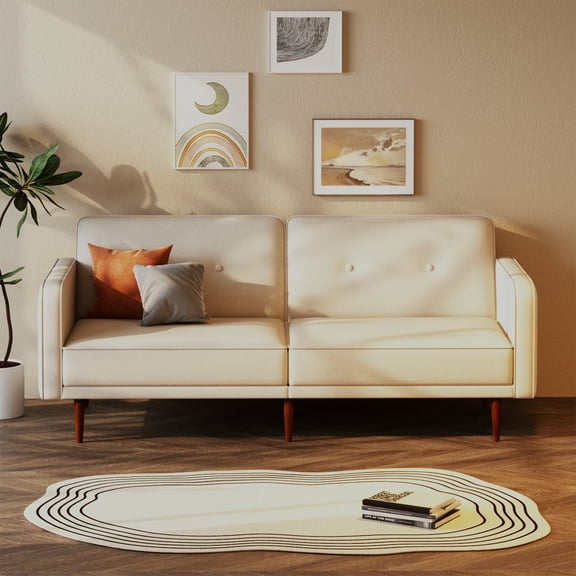 A&D Home Costa Convertible Sofa, Light Gray