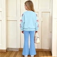 thumbnail image 5 of Stamzod Girls Outfits Size 10-12 Fashion Love Heart Printed Crewneck Tops Bell Bottom Leggings 2 Piece Set Fall Clothes, 5 of 8
