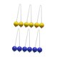 thumbnail image 2 of 6 pelotas de golf de escalera para lanzar, ideales para niños, adultos y familias, para uso en interiores y exteriores. Amarillo y azul, 2 of 8