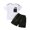 White, variant on Vedolay Short Sets Boy 2 Piece Outfits Boys Short Sleeve Cartoon Prints T Shirt Tops Shorts Child Kids Gentleman Outfits,Black 3-4 Years