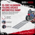 thumbnail image 6 of 10' Black Widow Motorcycle Ramp, 1,500 lb Cap, Aluminum, Folding, for Truck / Trailer, 6 of 12