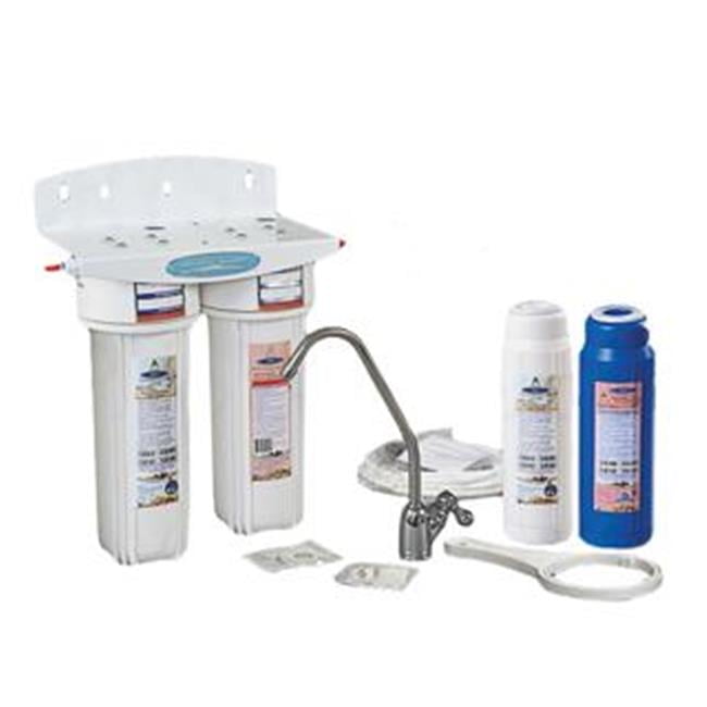 Commercial Water Distributing CQEUS00323 Under Sink Replaceable Double Nitrate Water Filter