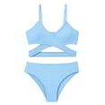 thumbnail image 6 of Juslio Girls Swimsuit Cute Two Piece Bikini Sets Quick Dry Beach Kids Swimsuits Sizes 7, 6 of 9