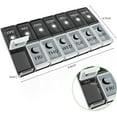 thumbnail image 2 of Pastilleros diarios para 7 días, 2 tomas al día, organizador semanal de pastillas AM/PM, caja grande para guardar medicamentos con 14 compartimentos, estuche para tabletas con vitaminas, Pi, 2 of 5