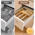 thumbnail image 3 of Organizador de Cubiertos,Expandible Organizador de Cubiertos para Cajon,Organizador de Cajones de Cocina,Bandeja para Cubierto,8 Divisores Pl&aacute;stico para Cosm&eacute;tico Papeler&iac, 3 of 9
