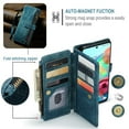 thumbnail image 4 of CaseMe Case for Samsung Galaxy A71 4G Wallet Case for Women Men, Fashion Durable PU Leather Magnetic Flip Lanyard Strap Wristlet Zipper Card Holder Wallet Phone Case for Samsung Galaxy A71 4G 6.7", 4 of 11
