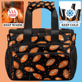 thumbnail image 5 of Herdesigns Football Rugby Large Lunch Bag Insulated Thermal Lunchbox Reusable Leakproof Cooler Bags with Shoulder Strap for Adults Men Women Work Picnic, Sports Theme, 5 of 7