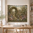 thumbnail image 5 of Pink Flowered Stone Arch in a Cottage Garden, Peaceful Vintage for Cottagecore Fans, Garden Wall Art, Housewarming Gift, Tapestry Wall Hanging for Bedroom and Living Room, 5 of 7