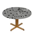 thumbnail image 3 of ARISTURING Round Table Cloth,Jungle Animal Big Cat White Cheetahs Decorative Tablecloth Washable Table Cover for Home Decor Dinner Kitchen Dining Indoor and Outdoor Use White, 3 of 7