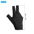 thumbnail image 2 of Uxcell 3 Fingers Pool Glove Left Hand, Elastane Breathable Billiard Gloves Accessories Black 10 Pcs, 2 of 6