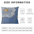 thumbnail image 5 of SHANXI Throw Pillow Covers Simple Style Flower Blue Print Cushion Cover Soft Pillow Cases for Home Sofa Bed Chair Car Office Decorative 20x20in, 5 of 5