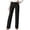 *1-Black, variant on Women's High Waist Straight Leg Dress Pants,Breathable Office Trousers For Women,Ladies Slim Fit Workwear with Pockets,Dark Blue,S-2XL