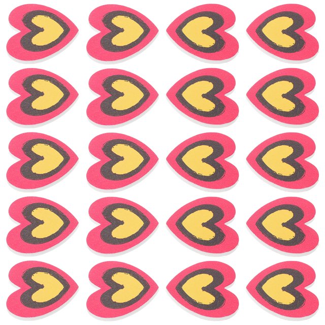 SWETRACE 20Pcs Heart Shape Nail Buffer Boards Red for Smooth Manicure Nail Polishing and Filing
