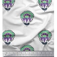 thumbnail image 1 of Soimoi Modal Satin Fabric Leaves & Floral Block Print Sewing Fabric Yard 42 Inch Wide, 1 of 3