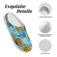 thumbnail image 5 of Haiem Sunflowers Print Women's Fuzzy Memory Foam House Slipper Cozy Home Footwear Non-slip Winter Slippers-42/43, 5 of 7