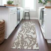 Addison Rugs Chantille Indoor/Outdoor Transitional Animal Print Taupe Washable Runner Rug, 2'3" x 7'6"