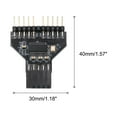 thumbnail image 2 of Uxcell USB2.0 9Pin 1 to 2 Motherboard Extension Port HUB Splitter Connector Adapter Motherboard, Keyboards, USB Disk, 2 of 5