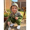 thumbnail image 4 of BemeyourBBs Toddler Baby Boy Deer Hunting Outfit Baby Boys Fall Winter Clothes Camouflage Print Hooded Half Zipper Long Sleeve Sweatshirt and Elastic Waist Pockets Joggers Pants Set, 4 of 9