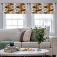thumbnail image 4 of LALILO Kitchen Curtain Valance Ethnic Zig Zag Rod Pocket Window Curtain 52"x 18" Set of 2, 4 of 7