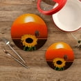 thumbnail image 2 of SKYSONIC 2 pcs Sunflower Butterfly Sunset Pot Holders Trivets, Heat Resistant Trivets,Autumn Fall Flower Cotton Thread Weave Mats for Hot Pads Pans Pot Bowl Teapot, 2 of 7