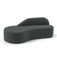 thumbnail image 6 of Jinyeda 91 " Curved Chaise Couch Memory Foam Sofa for Home Office, Installation Free, Velvet, Gray, 6 of 10