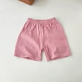 thumbnail image 2 of LIIPEE Girl Boy Casual Shorts Solid Color Elastic Waist Shorts Boys Classic School Shorts,Pink,8-9 Years, 2 of 6
