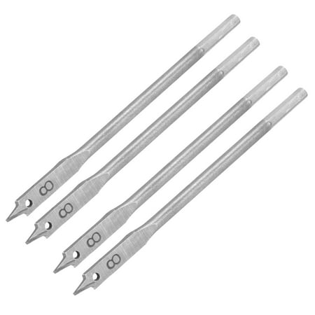 

Ymiko 4Pcs Spade Drill Bit High Carbon Steel Wood Hole Saw Cutter Woodworking Tool 8mm 8mm Spade Drill Bit Drill Bit