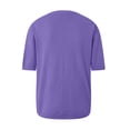 thumbnail image 5 of TTUHYWXI Women's Summer Lightweight Tops Short Sleeve Dressy Blouse (Purple, L), 5 of 5
