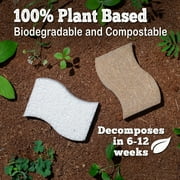 Natural Kitchen Sponges - Eco-Friendly Plant Based Coconut Scrub Sponge - 14 Pack