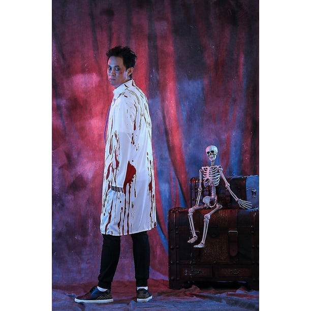Disfraz De Médico Zombie Para Hombre – Set Completo Con Bata, Pantalón Y Accesorios