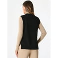 thumbnail image 3 of DARING DIVA Knit Sweater Vest Sleeveless V Neck Pullover Vest L Black, 3 of 6
