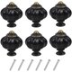 thumbnail image 1 of Pomos vintage NQ 6 tiradores de calabaza para muebles negro, 1 of 5