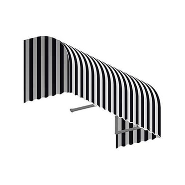 Awntech RS22-US-5KW 5.38 ft. Savannah Window & Entry Awning, Black & White - 31 x 24 in.