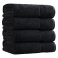 thumbnail image 2 of Superior Derry Solid Egyptian Cotton 4-Piece Bath Towel Set, Black, 2 of 13