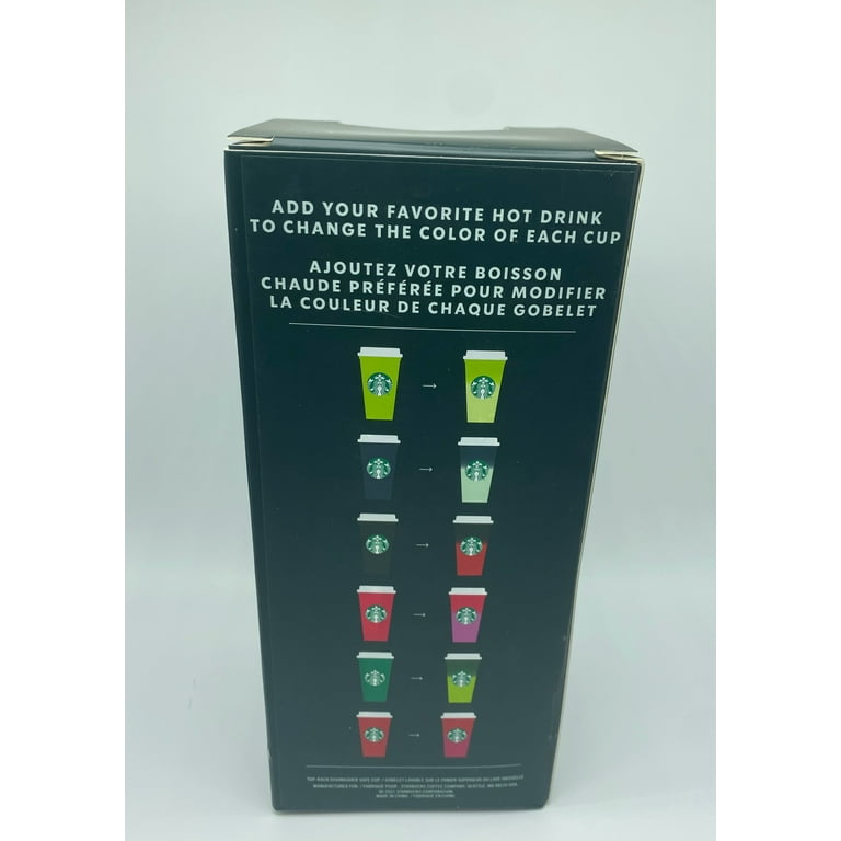 Starbucks Holiday 2021 Limited Color Changing Reusable Hot Cups with Lids -  Set of 6 - Walmart.com