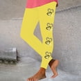 thumbnail image 2 of Feancey Daily Sales Clearance Holiday Leggings for Women Tummy Control Casual Heart Print Workout Pants High Waisted Stretchy Sports Yoga Tights Cute Valentines Day Gifts Yellow S, 2 of 7