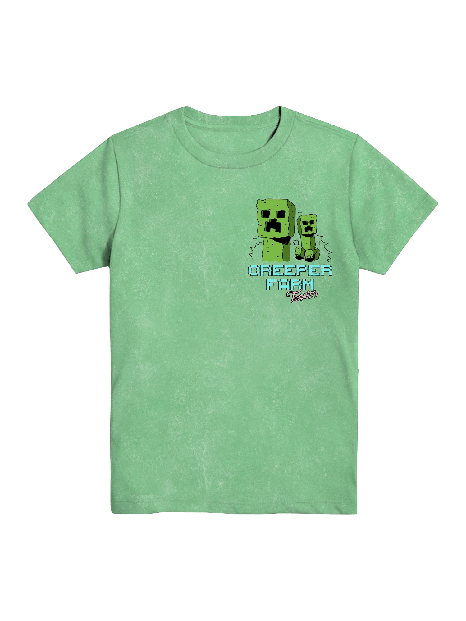 Minecraft Creeper, Graphic Short Sleeve T-Shirt, Boys, XS-XXL