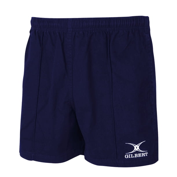 Gilbert - Pantalones cortos de rugby para hombre (Azul marino)