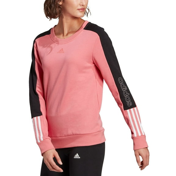 adidas Womens Essentials Colorblocked Sweatshirt Size Small