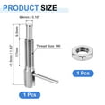 thumbnail image 2 of Uxcell Retractable Indexing Plunger Pin, l Spring Plunger Stainless Steel Spring Loaded Latch Telescopic Locking Pin with Nut 1 M6, 2 of 6