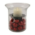 thumbnail image 6 of 4" Clear Hammered Glass Tabletop Hurricane Candle Holder With Candle, 6 of 8