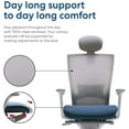 thumbnail image 5 of SIDIZ Chaise de Bureau Ergonomique Réglable T50 avec Support Lombaire, Tissu Bleu, 5 of 5