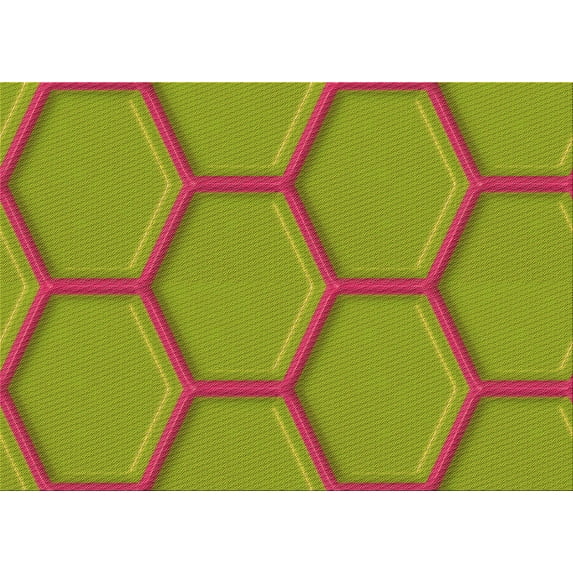 Ahgly Company Indoor Rectangle Patterned Pistachio Green Area Rugs, 8' x 10'