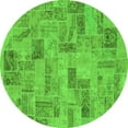 thumbnail image 1 of Ahgly Company Indoor Round Abstract Green Modern Area Rugs, 7' Round, 1 of 4