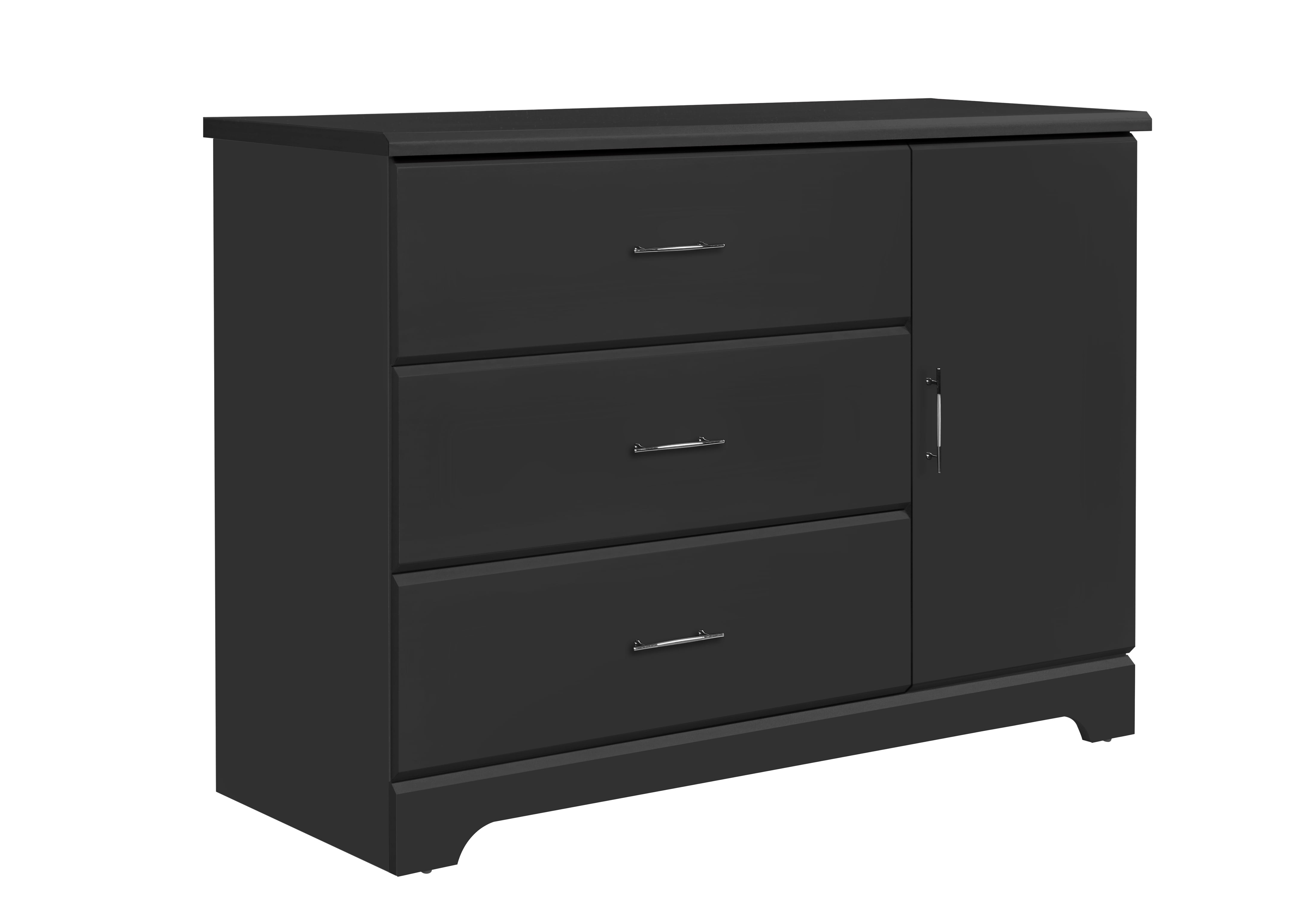 Storkcraft Brookside 3 Drawer Combo Dresser Black Walmart Com Walmart Com