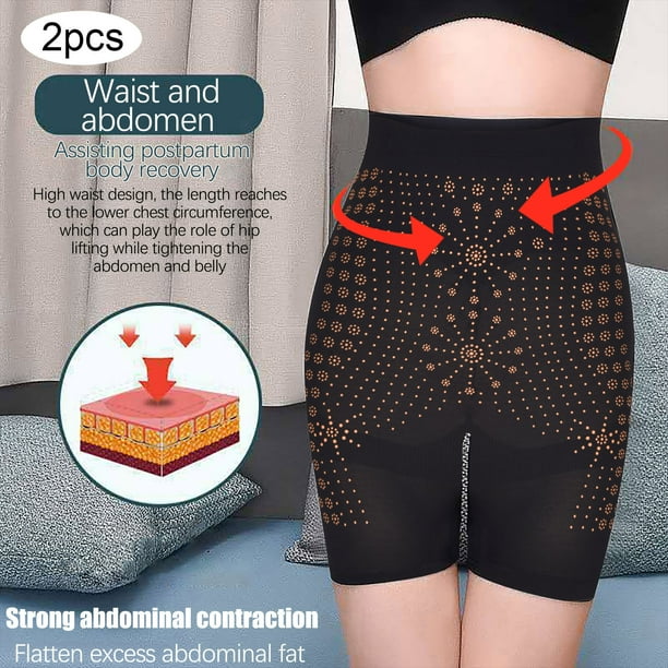 2 piezas de ropa interior moldeadora con oxígeno negativo infrarrojo lejano, moldeadora y realzadora de caderas, bragas moldeadoras de cuerpo de panal de grafeno, moldeadora transpirable, ropa moldead