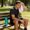 thumbnail image 6 of Cevemin Frosted Sports Water Bottle 750ml, 1-Piece Plastic Water Bottle - Solid Color Frosted Drink Bottle with One-Hand Press Open Lid, Spill-Proof Design for Travel, Workouts, Outdoor Activities, 6 of 6